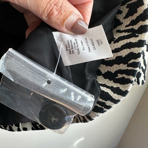 Talbots Zebra Print Blazer Jacket Womens Size 12 Preppy Academia Office Career - Picture 8 of 12